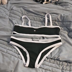 Black and White Bikini Set